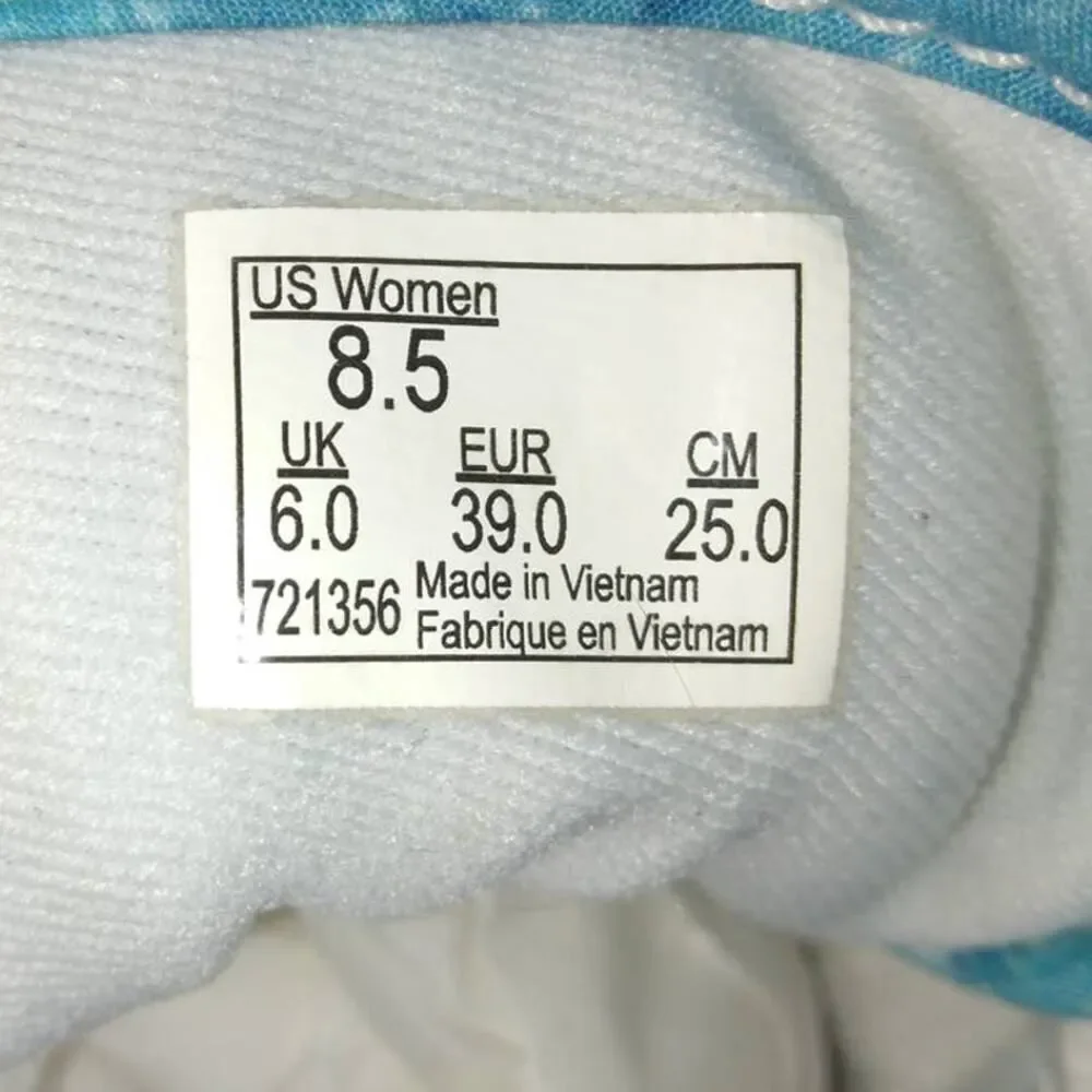 VANS Winston Women's Pre-owned Blue Water Low Top Lace-up Sneakers - sz. 8 1/2